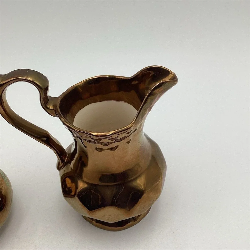 Vintage Wade England Copper Luster Pitcher‎ Set Multicolor 1950s